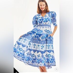 Dizzy lizzy MONTAUK DRESS IKAT PRINT BLUES